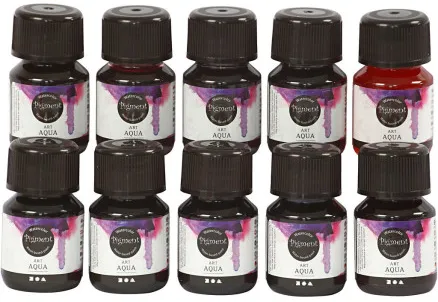 Płynna farba akwarelowa, mix kolorów, 30 ml/10 szt.