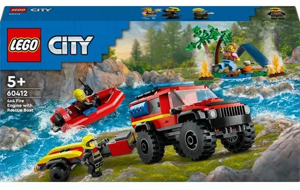 LEGO City 60412 Samochód strażacki terenowy z łodzią ratunkową