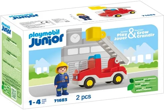 Playmobil 1.2.3 - Junior wóz strażacki z drabiną