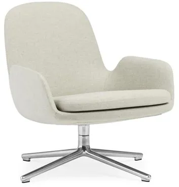 Normann Copenhagen Era Niski fotel z funkcją obrotu Aluminium/Main Line Flax MLF20