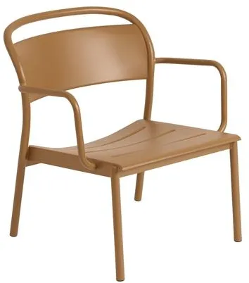Muuto Linear Steel -fotel Spalony pomarańczowy