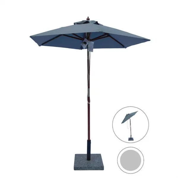 Parasol Venedig - 1,8 metra - szary