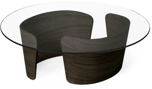 Sibast Furniture No 7 Stolik kawowy Lounge Ø90 Niski Ciemny Olejowany Dąb/Szkło