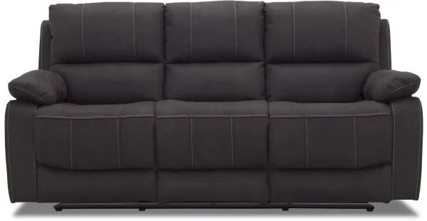 HAGA Texas 3 os. sofa z funkcją relaksu - szara tkanina
