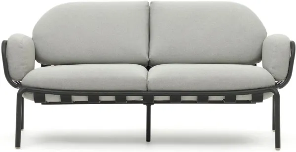 Joncols, Sofa ogrodowa 2-osobowa, szara, H72x164x80 cm, metal