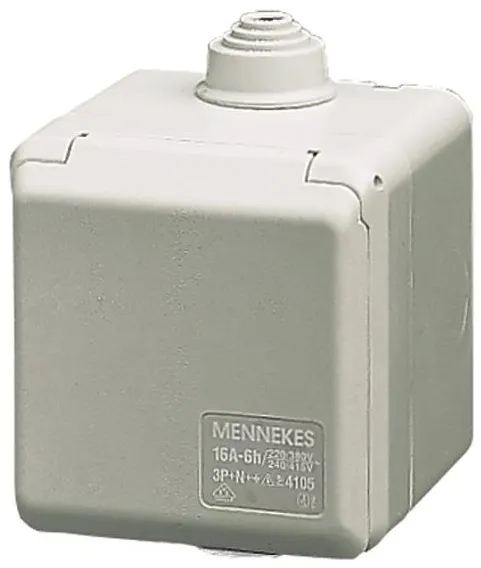 Mennekes CEE gniazdo zewnętrzne 3-biegunowe 16A 230V IP44 6H 4102